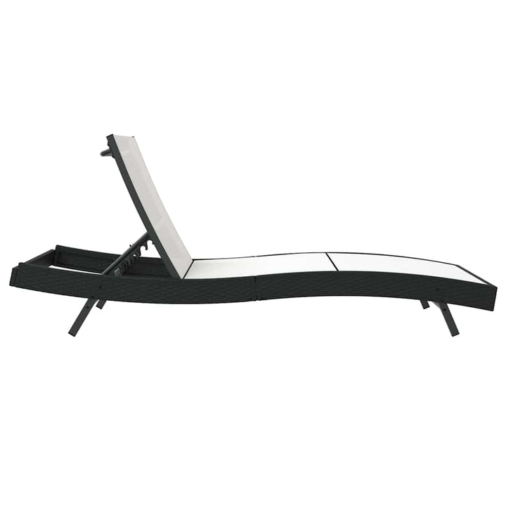 Solstol Sort og Hvid 197 x 70 x 82 cm polyrattan