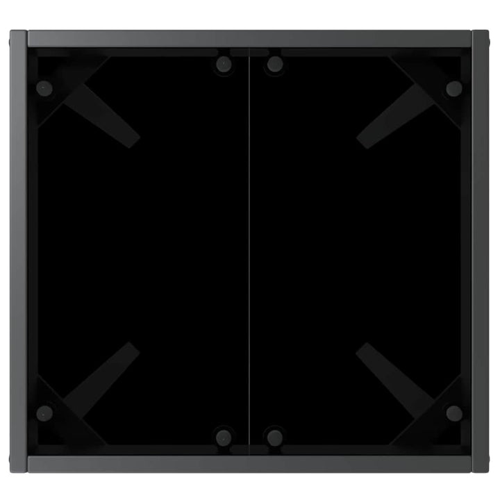Solstol 2 pcs Sort og Hvid polyrattan