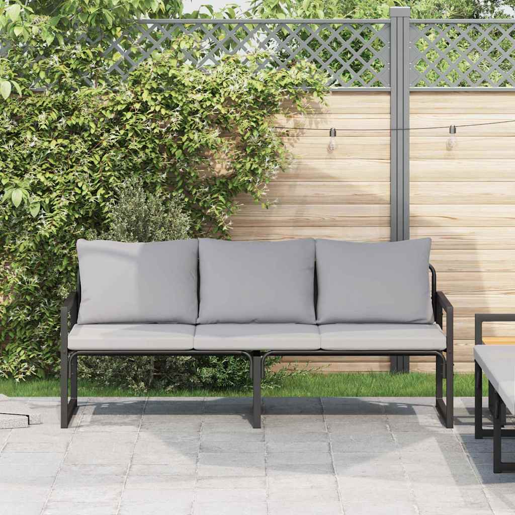 Havemøbler med pude Lysegrå 180 x 72,5 x 71 cm Polyester