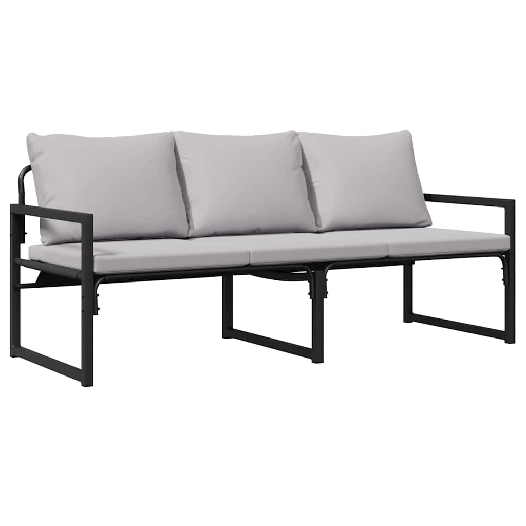 Havemøbler med pude Lysegrå 180 x 72,5 x 71 cm Polyester
