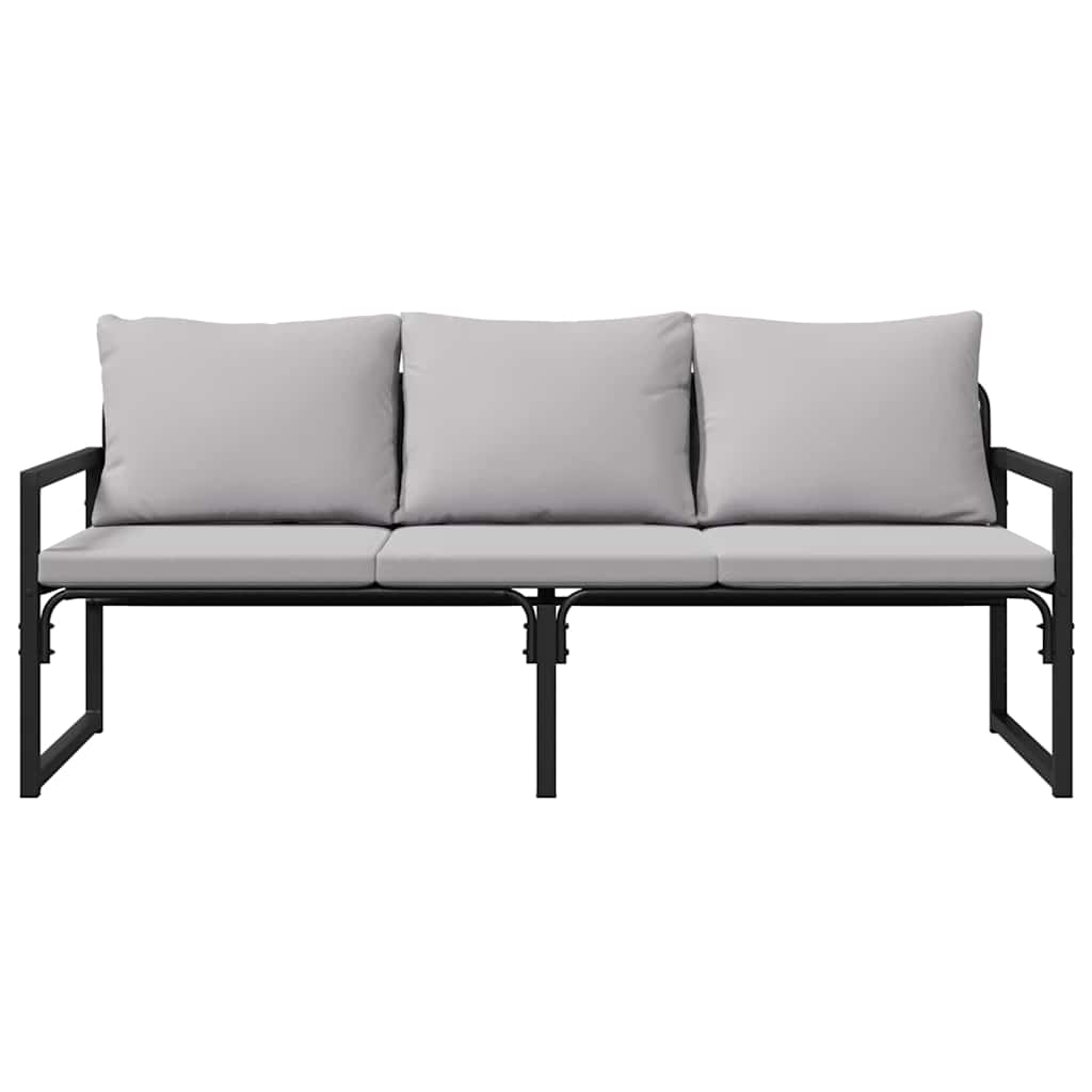 Havemøbler med pude Lysegrå 180 x 72,5 x 71 cm Polyester
