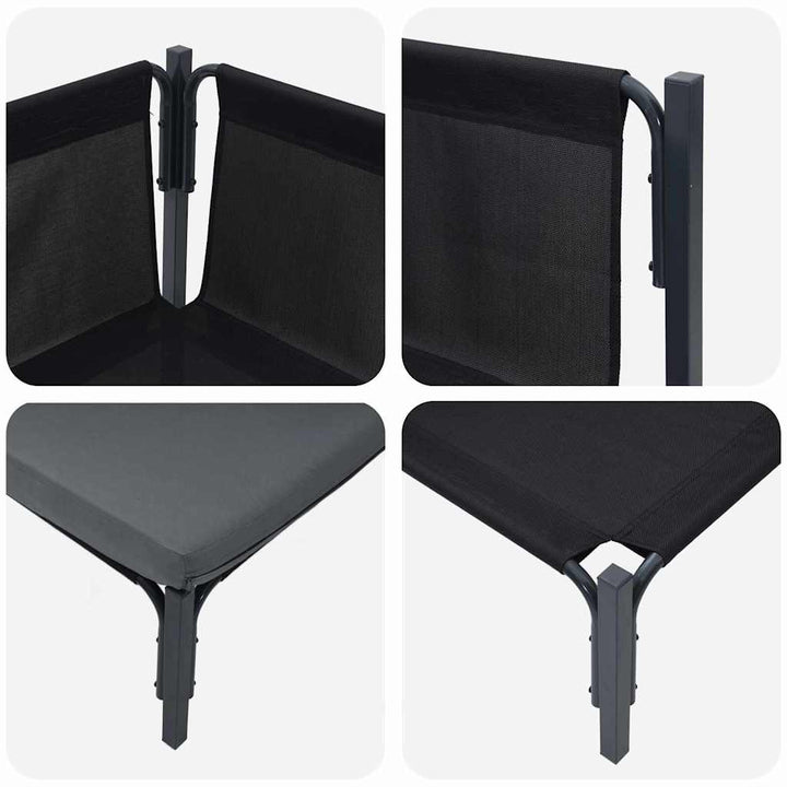 Udendørs Møbler med pude med pude Antracit 80 x 80 x 71 cm Stål