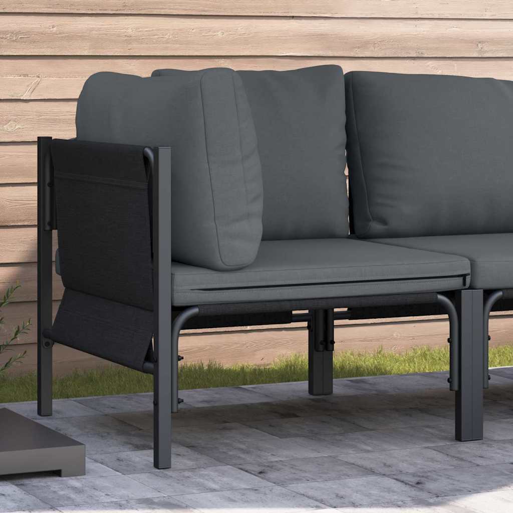 Udendørs Møbler med pude med pude Antracit 80 x 80 x 71 cm Stål