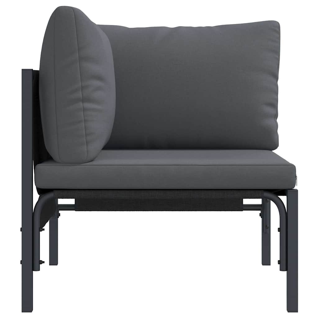 Udendørs Møbler med pude med pude Antracit 80 x 80 x 71 cm Stål