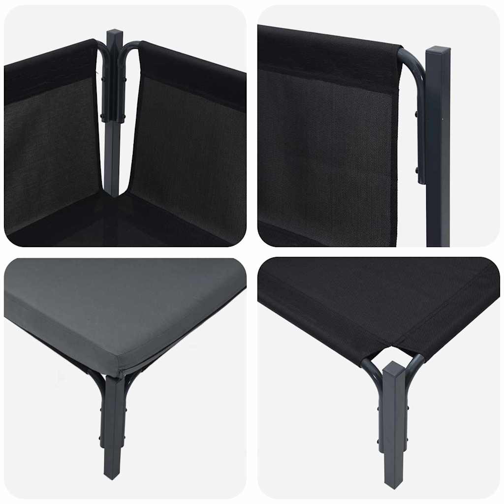 Udendørs Møbler med pude 2 Stk Antracit 80 x 80 x 71 cm Stål