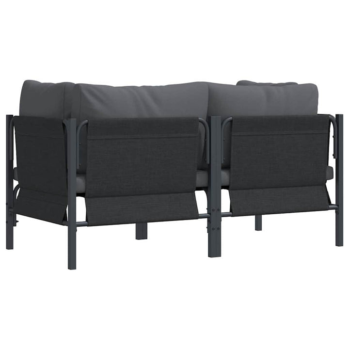 Udendørs Møbler med pude 2 Stk Antracit 80 x 80 x 71 cm Stål