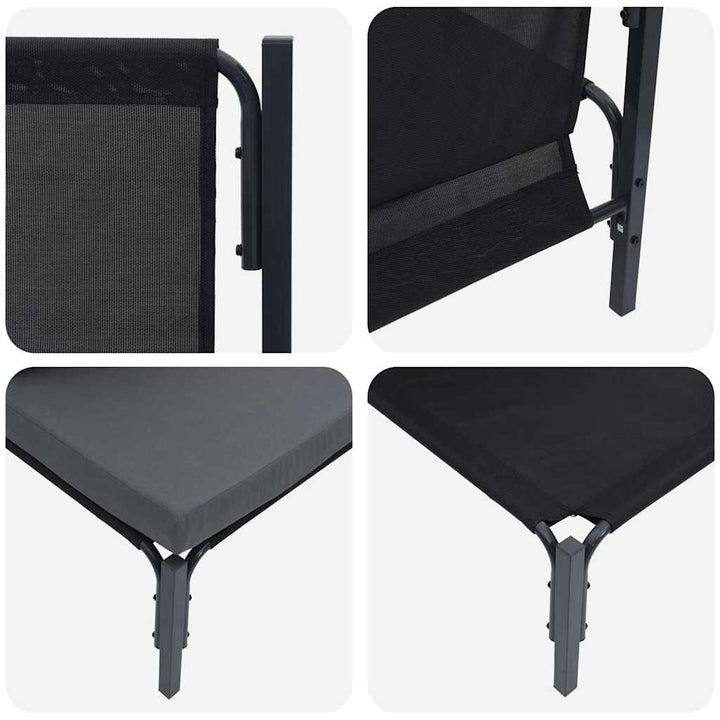 Udendørs Møbler med pude 2 Stk Antracit 80 x 80 x 71 cm Stål