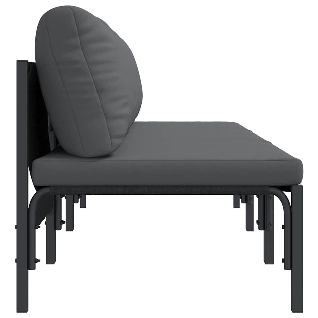Udendørs Møbler med pude 3 Stk Antracit 80 x 80 x 71 cm Stål