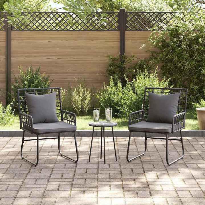 Have Spisebordssæt 3 pcs Sort og Anthracit polyrattan
