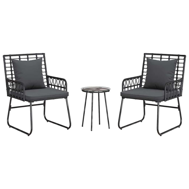 Have Spisebordssæt 3 pcs Sort og Anthracit polyrattan