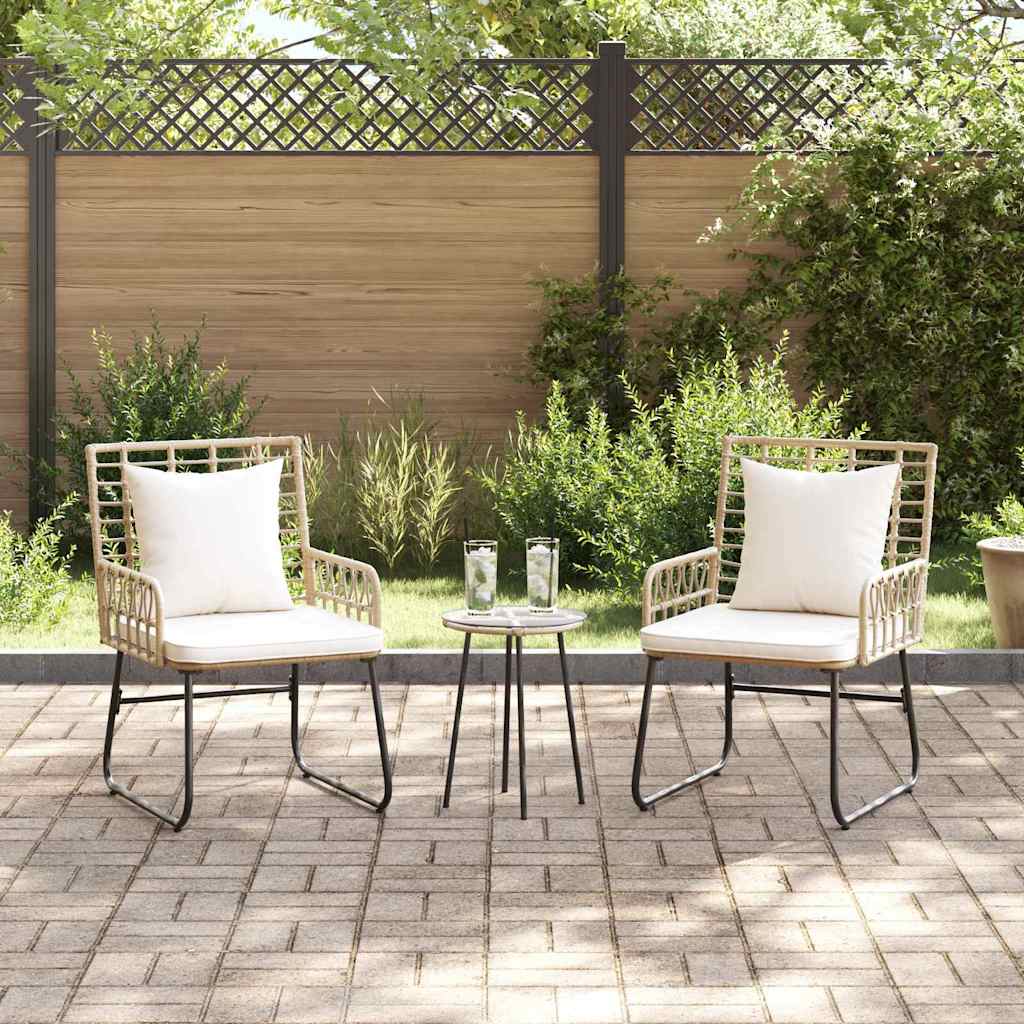 Have Spisebordssæt 3 pcs Brun og Creme polyrattan