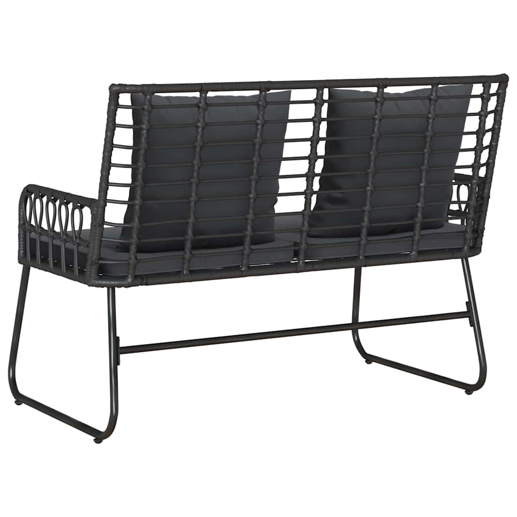 Havebænk Sort og Anthracit polyrattan