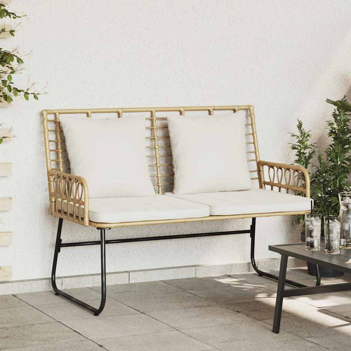Havebænk Brun og Creme polyrattan