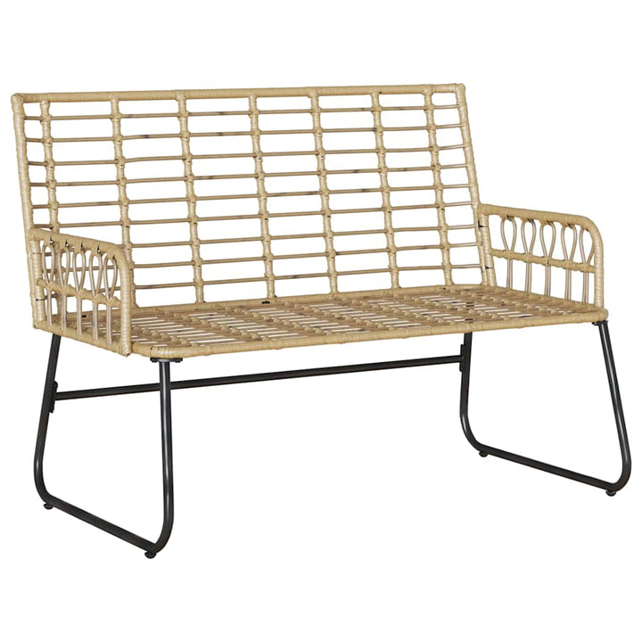 Havebænk Brun og Creme polyrattan