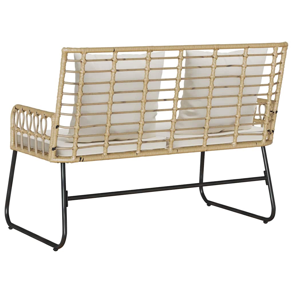 Havebænk Brun og Creme polyrattan