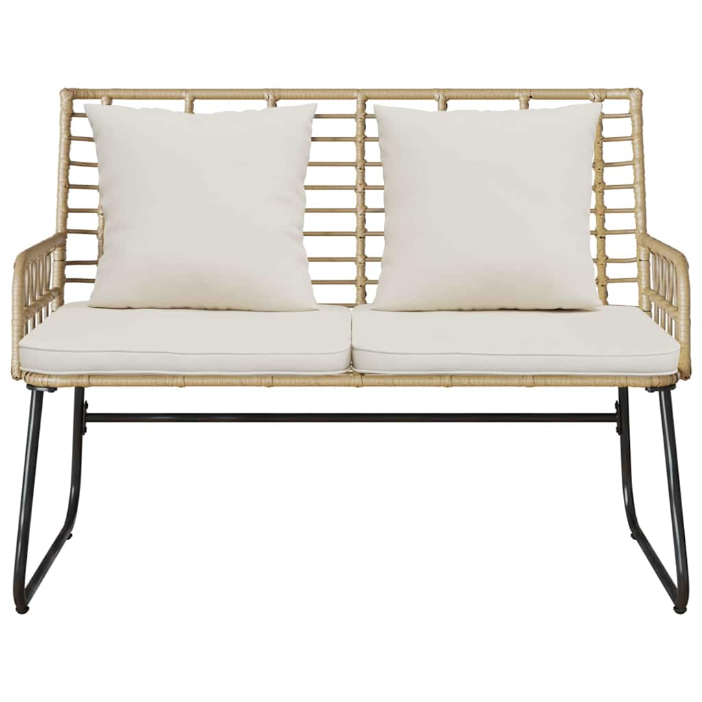Havebænk Brun og Creme polyrattan