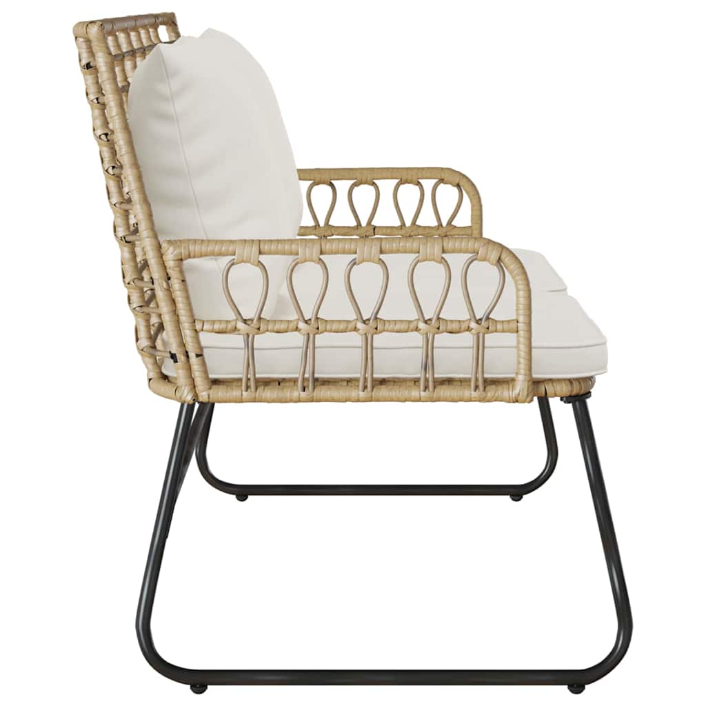 Havebænk Brun og Creme polyrattan
