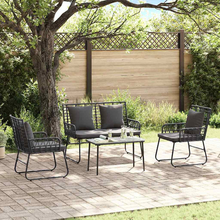 Have Spisebordssæt 3 pcs Sort og Anthracit polyrattan