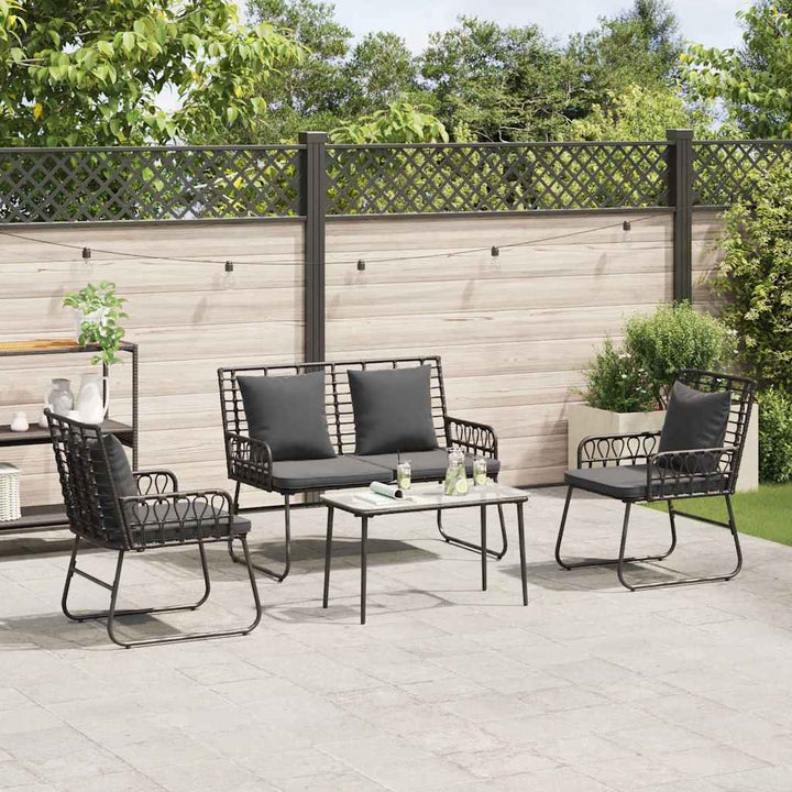 Have Spisebordssæt 3 pcs Sort og Anthracit polyrattan