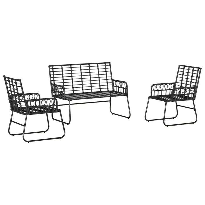 Have Spisebordssæt 3 pcs Sort og Anthracit polyrattan