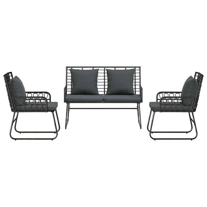 Have Spisebordssæt 3 pcs Sort og Anthracit polyrattan