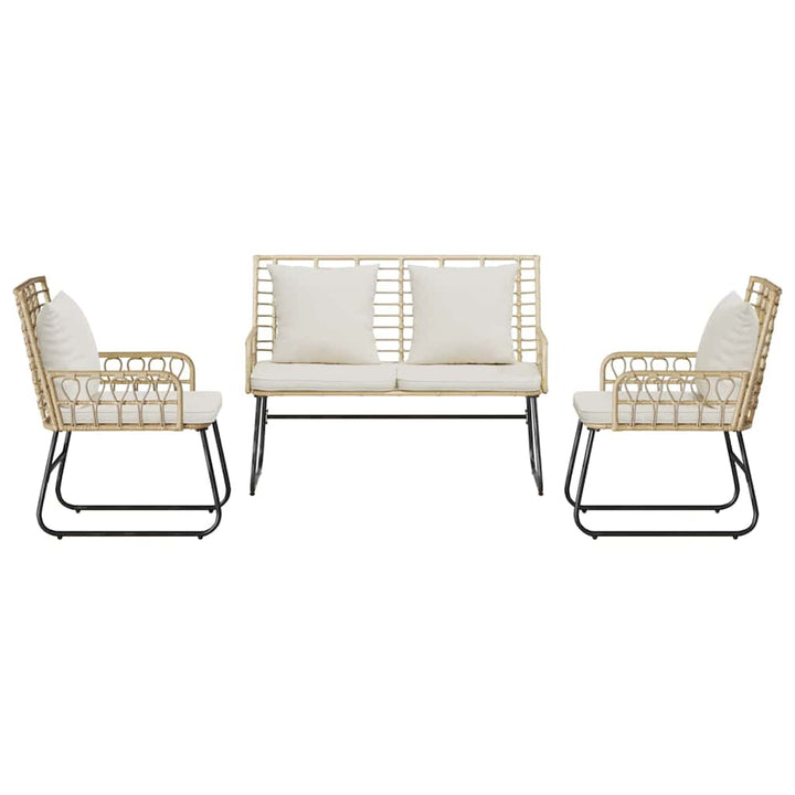 Have Spisebordssæt 3 pcs Brun og Creme polyrattan