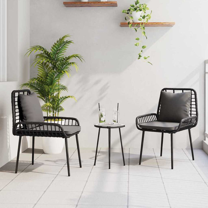 Have Spisebordssæt 3 pcs Sort og Anthracit polyrattan