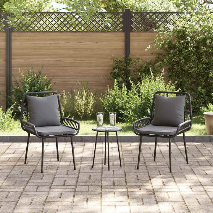 Have Spisebordssæt 3 pcs Sort og Anthracit polyrattan