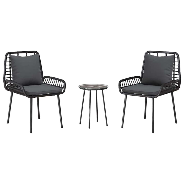 Have Spisebordssæt 3 pcs Sort og Anthracit polyrattan