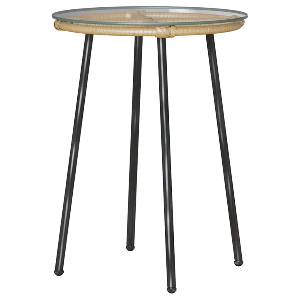 Have Spisebordssæt 3 pcs Brun og Creme polyrattan