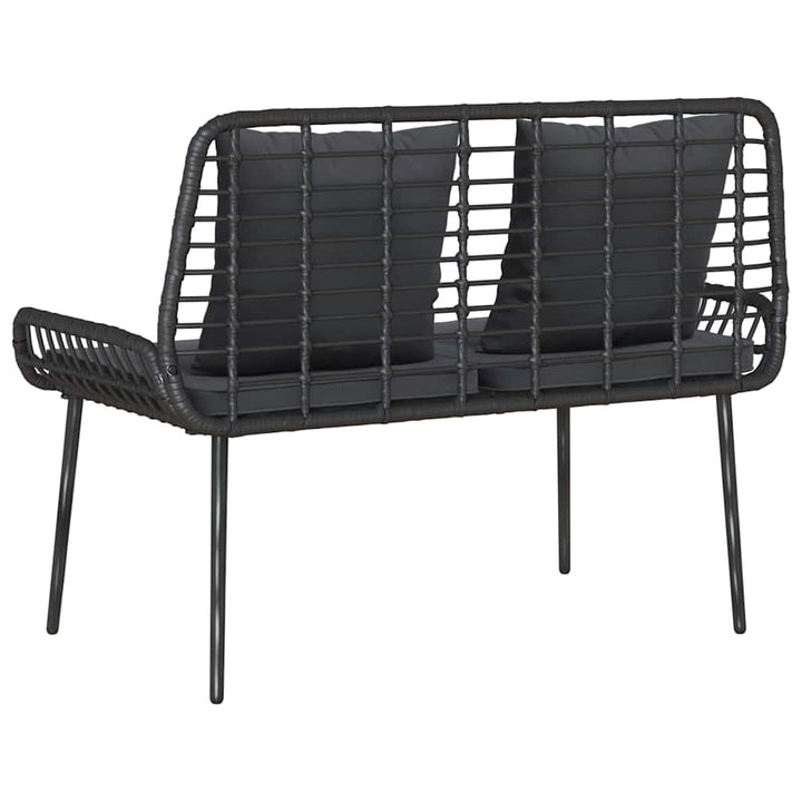 Havebænk Sort og Anthracit polyrattan