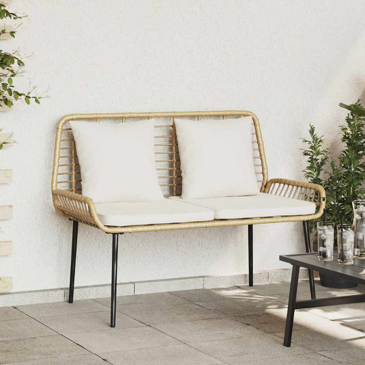 Havebænk Brun og Creme polyrattan
