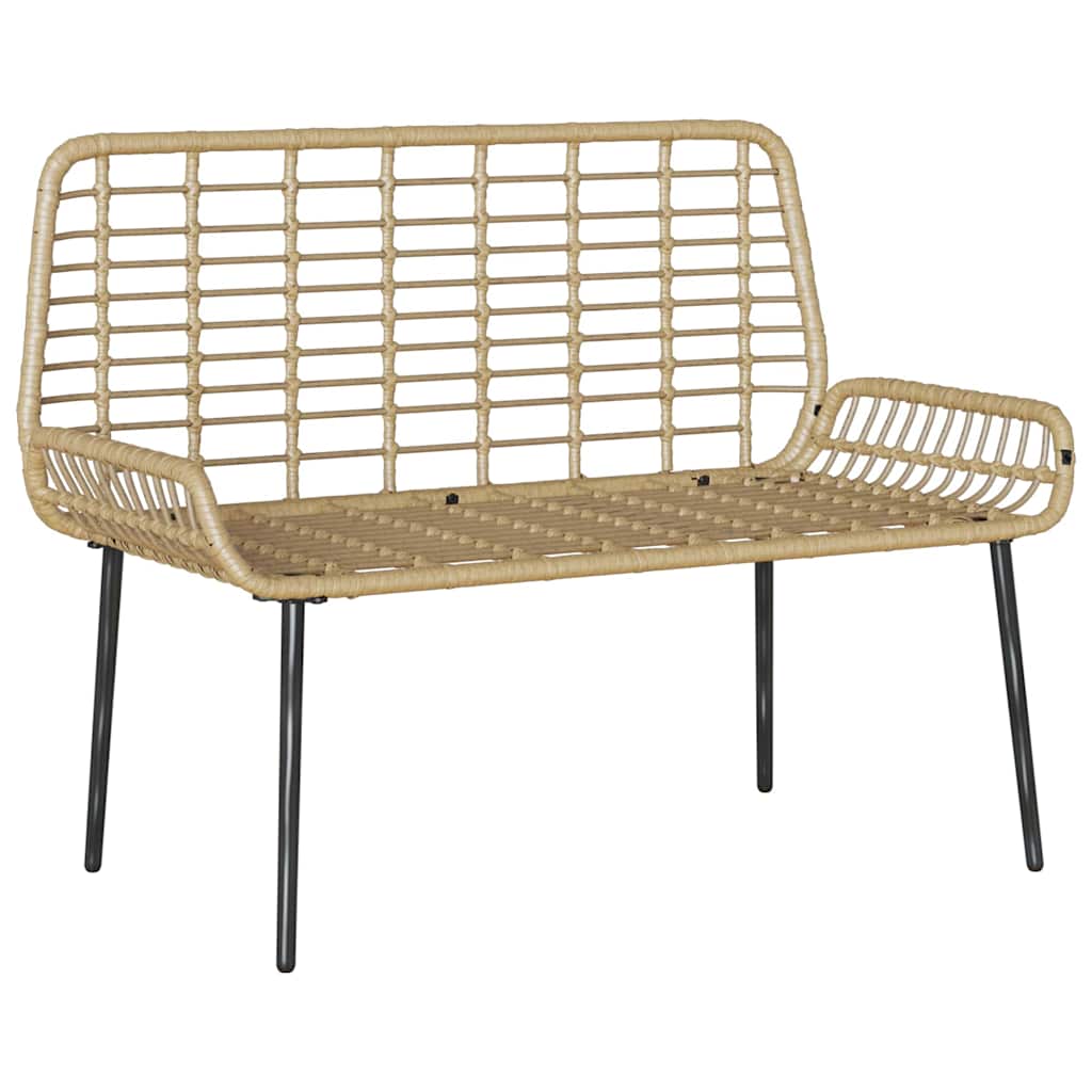 Havebænk Brun og Creme polyrattan