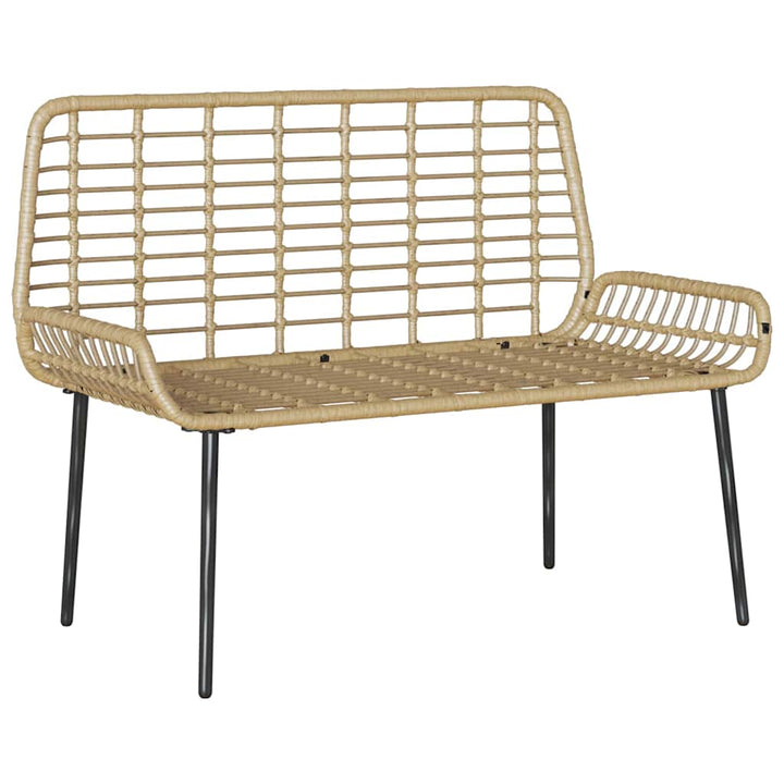 Havebænk Brun og Creme polyrattan