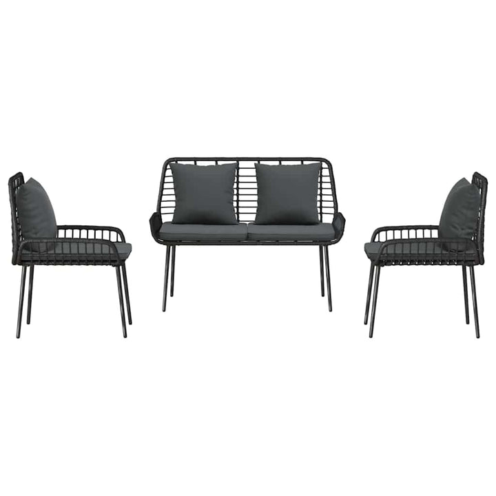 Have Spisebordssæt 3 pcs Sort og Anthracit polyrattan
