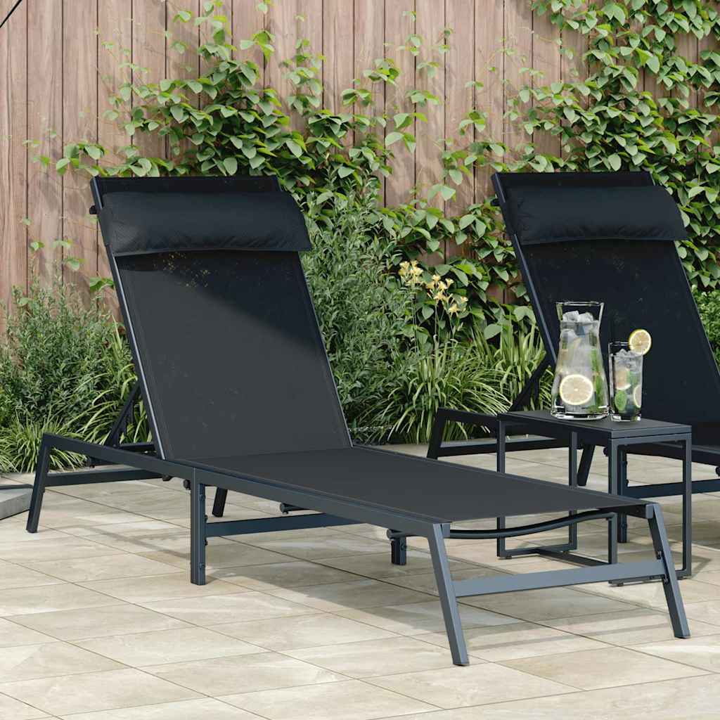 Solseng 1-person Sort og Anthracit 197 x 54 x 86 cm Stål
