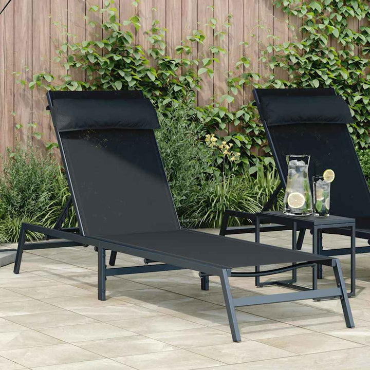 Solseng 1-person Sort og Anthracit 197 x 54 x 86 cm Stål