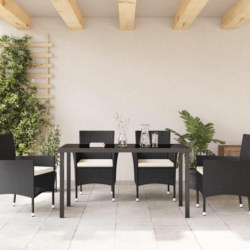 Havemøbel Bord Sort 140 x 70 x 73 cm Metal