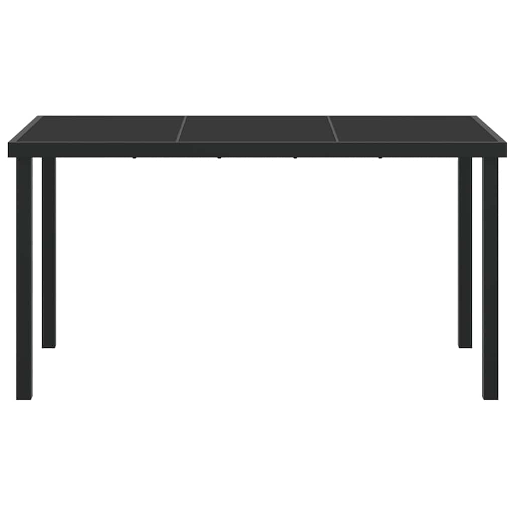 Havemøbel Bord Sort 140 x 70 x 73 cm Metal