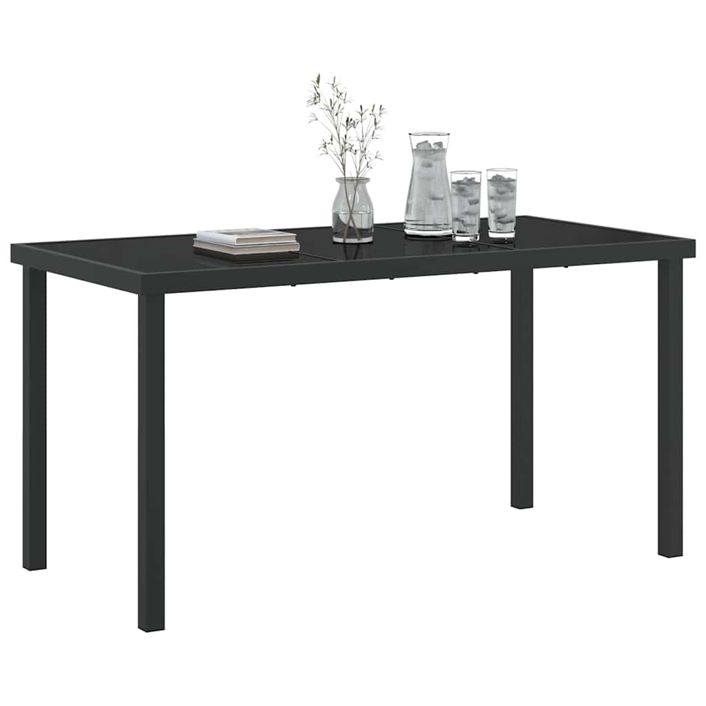 Havemøbel Bord Sort 140 x 70 x 73 cm Metal