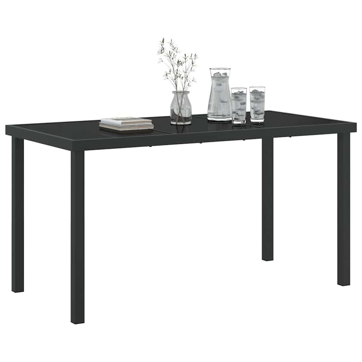 Havemøbel Bord Sort 140 x 70 x 73 cm Metal