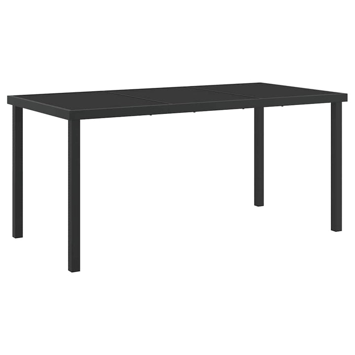 Havemøbel Bord Sort 160 x 80 x 73 cm Metal