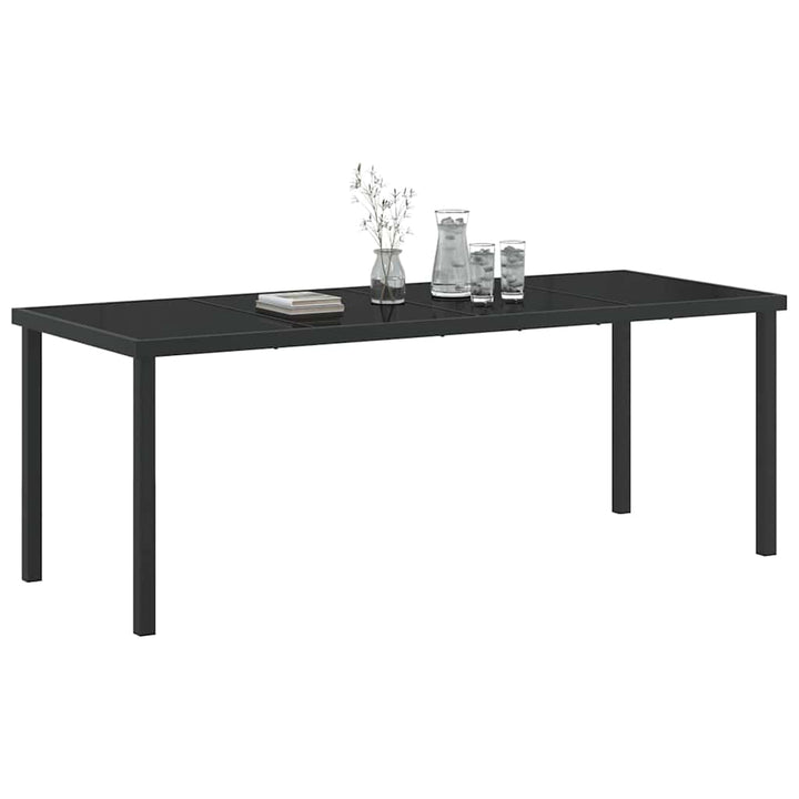 Havemøbel Bord Sort 200 x 80 x 73 cm Metal