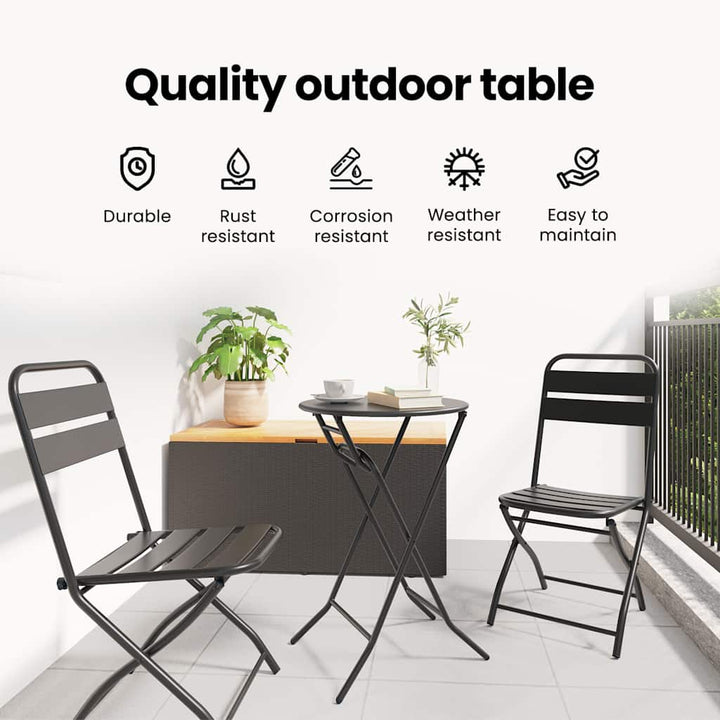 Havemøbel Bord Antracit 50 x 50 x 72 cm Metal