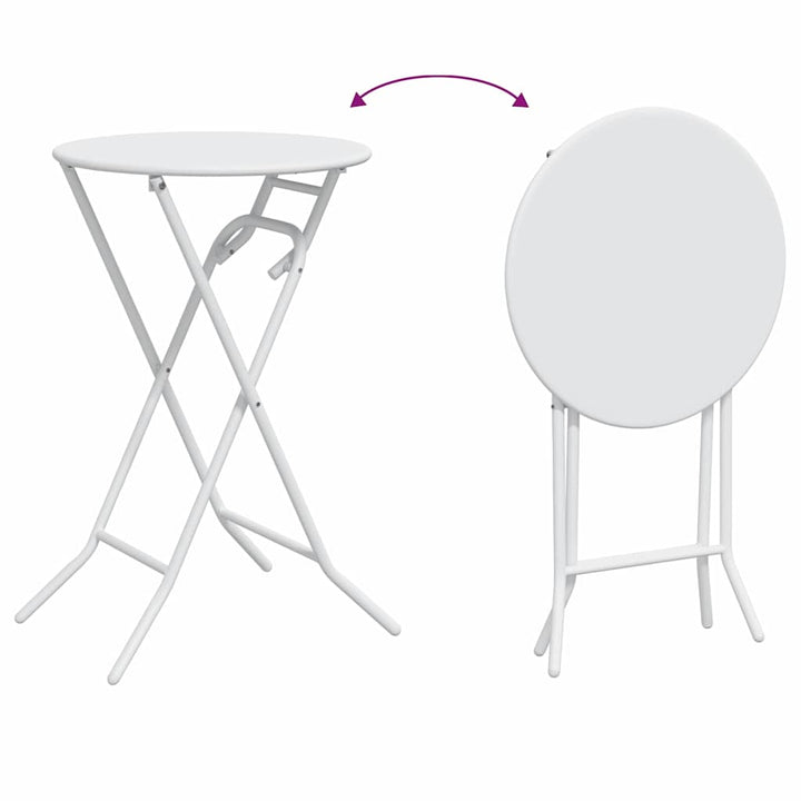 Havemøbel Bord Hvid 50 x 50 x 72 cm Metal
