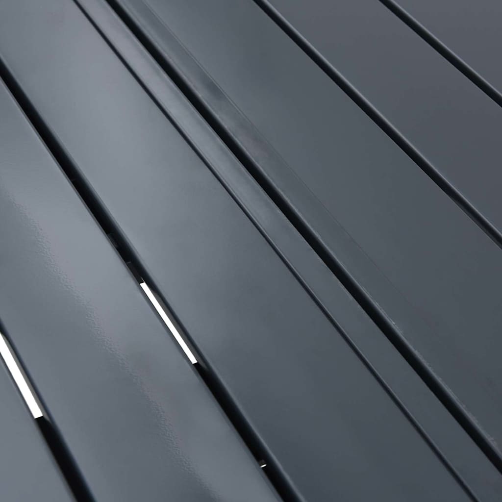 Terrassebord Antracit 180 x 80 x 74 cm Pulverlakeret stål