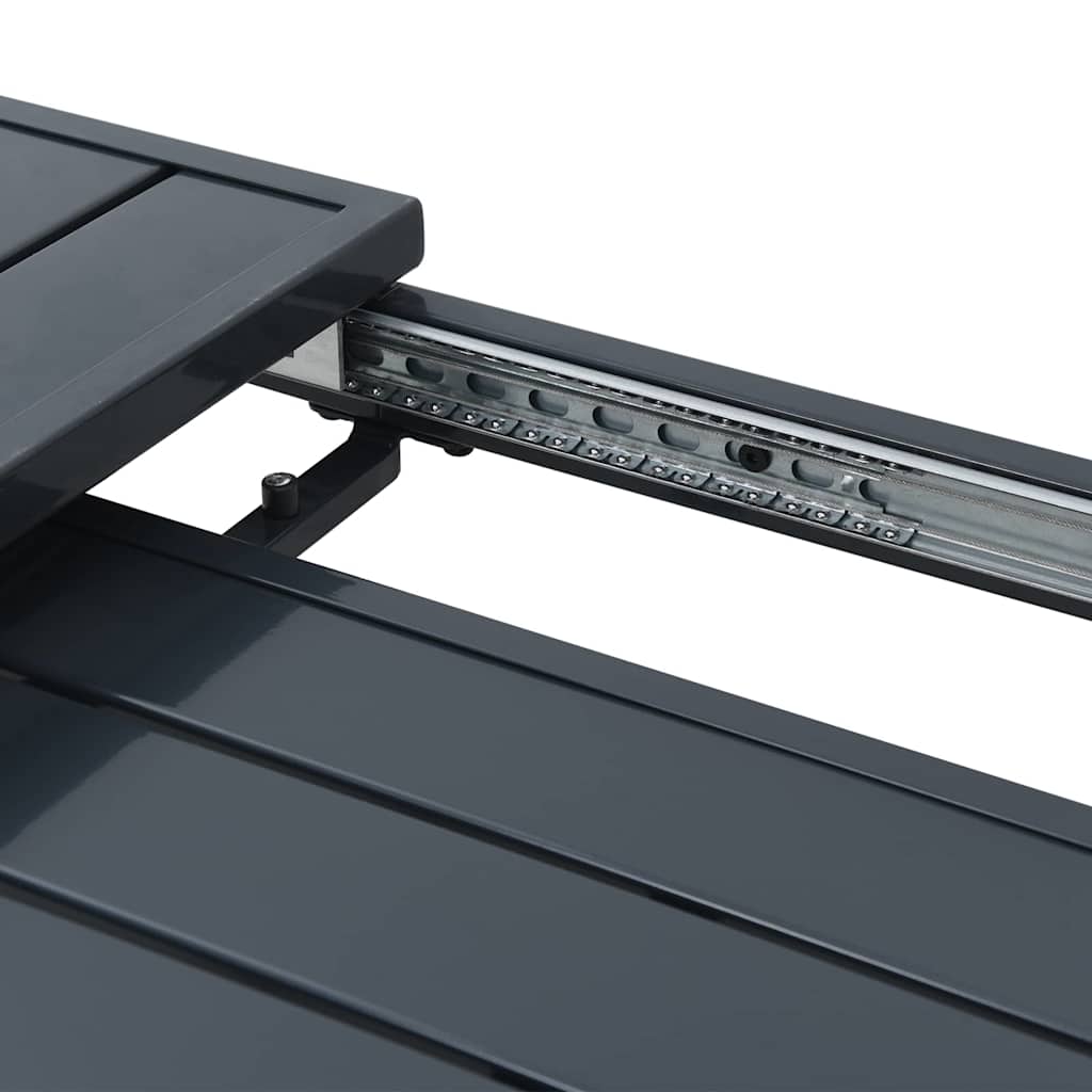 Terrassebord Antracit 180 x 80 x 74 cm Pulverlakeret stål