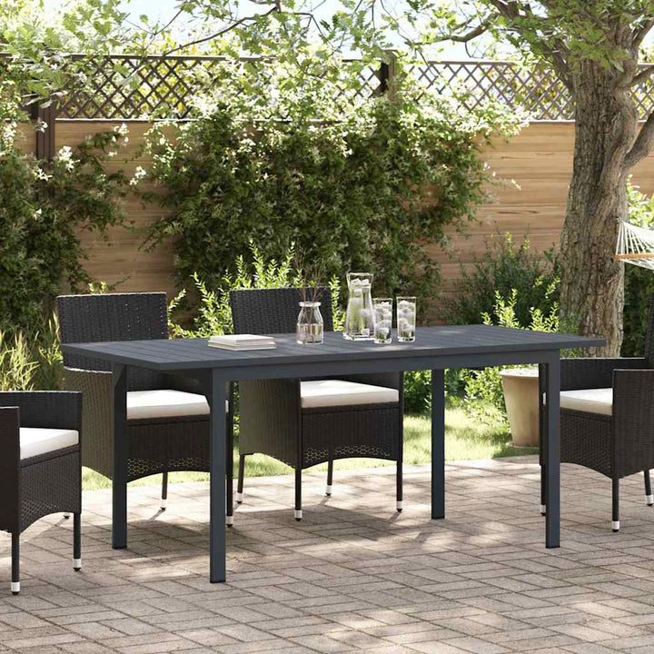 Terrassebord Antracit 180 x 80 x 74 cm Pulverlakeret stål