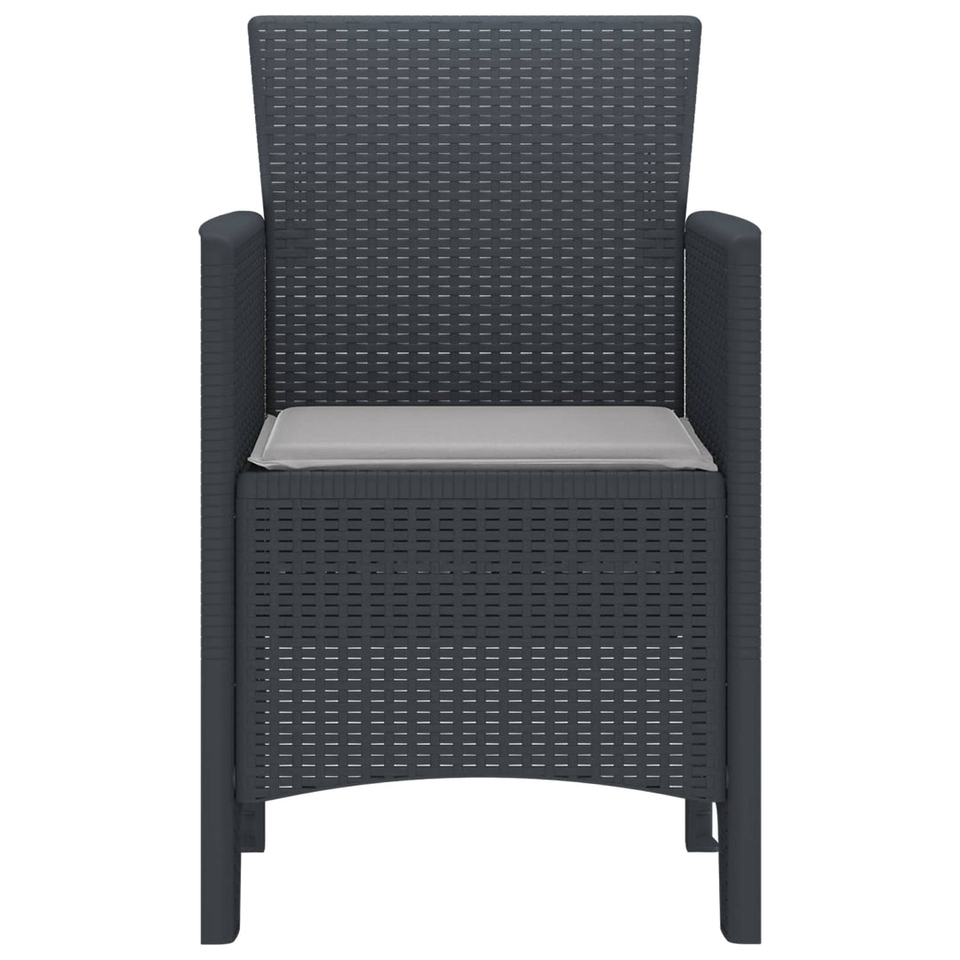 Have Stol med pude 4 pcs Antracit 53 x 49 x 85 cm Polypropylen
