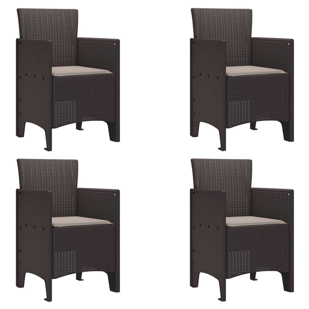 Have Stol med pude 4 pcs Brun 53 x 49 x 85 cm Polypropylen